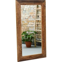 Livingfurn - Spiegels Mirror Erosie - 4x80x150 - Teakhout