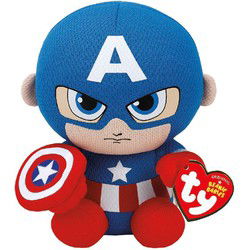 TY Beanie Babies Marvel Knuffel Captain America 15 cm