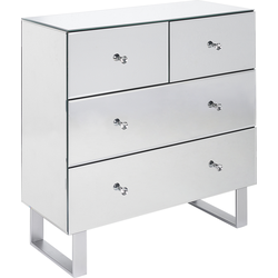 Beliani NESLE - Commode-Zilver-Glas