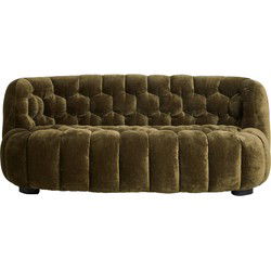 Light&living Bank 200x100x78 cm AMARA velvet olijf groen