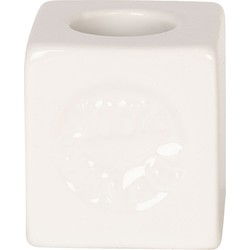 Clayre & Eef Tandenborstelhouder Wit Keramiek