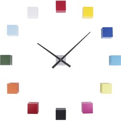 Wandklok DIY Cubic - Multicolor - Ø24,5cm