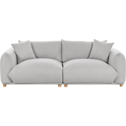 LUVOS - Driezitsbank - Lichtgrijs - Polyester