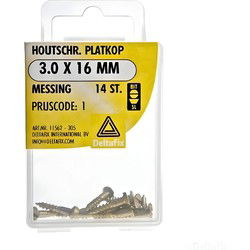 Houtschr. pk 3,0x16mm mess 14st