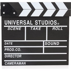 Decopatent® Filmklapper Krijtbord - Hout - Decoratie voor filmfans - Film Movie regisseur clapper board - Clapboard - 30 x 27 Cm