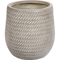 Beliani LIVADIA - Plantenbak voor buiten-Beige-Klei-vezelmengsel