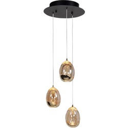 Glazen Highlight Golden Egg LED Hanglamp – Zwart