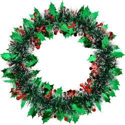 Clayre & Eef Kerstkrans Ø 35 cm Groen Kunststof