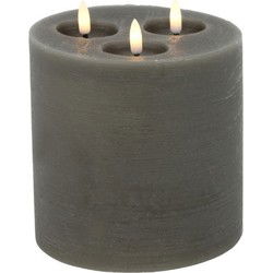 Ledkaars Lyon ro 15x15x17 cm grijs