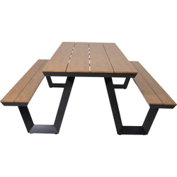 Huistuindesign – Fredo Picknicktafel – Buitenmeubilair – Rechthoek 200cm – Polywood