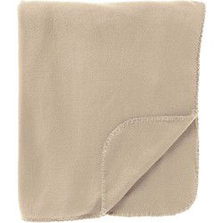 Textino DEX - Plaid 130x160 cm - fleece deken - zacht en dun - Semolina - beige - Textino