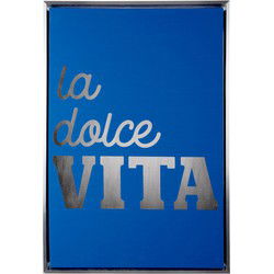 Wanddecoratie La Dolce Vita Medium - Blauw - 60x3.2x40cm