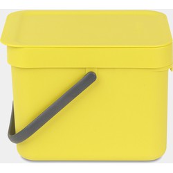 Sort & Go Waste Bin, 6 litre - Yellow