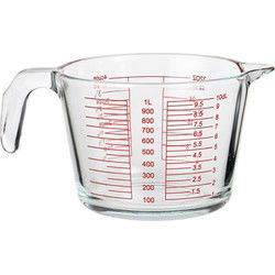 Alessandro Maatbeker - 1 liter - glas - litermaat - magnetronbestendig - Maatbekers