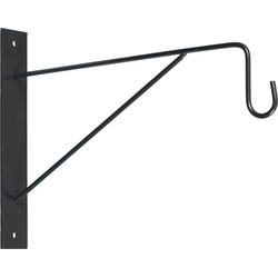 Muurhaak / plantenhaak voor hanging basket van verzinkt staal donkergrijs antraciet 35 cm - Plantenbakhaken