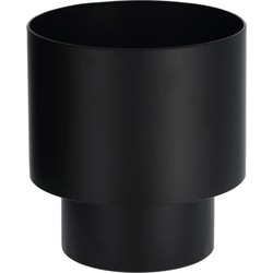 Kave Home - Zwarte metalen bloempot Mash 28 cm
