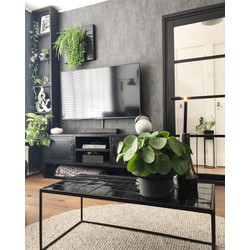 TV Meubel Zwart - Metaal - 160x38x61cm - Tv-meubel Urban - Giga Meubel