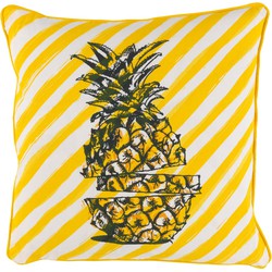 Dutch Decor BENTE - Sierkussen met ananas geel 45x45 cm - Dutch Decor