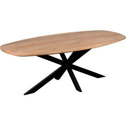 QUVIO Eettafel Sofia – Deens ovaal – 220x110 cm – Naturel