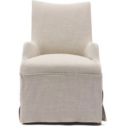 Riviera Maison Monti Dining Armchair with Loose Cover, mouline linen, fabulous flax