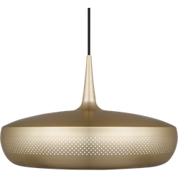 Clava Dine hanglamp brushed brass - met koordset zwart - Ø 43 cm