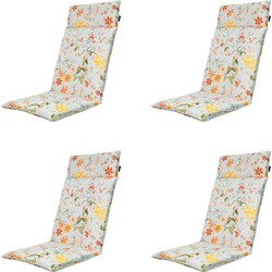 Madison -  Tuinstoelkussen Hoge Rug Milly azure - Ca. 120x50 cm - Set van 4