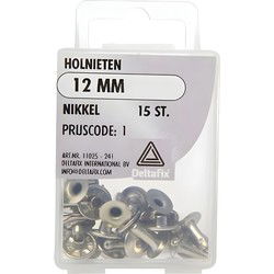 Holnieten 12mm nikkel 15st