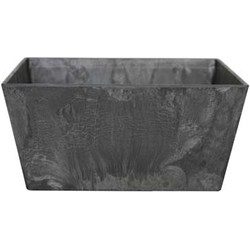Bloempot Bowl Ella zwart 25 x 12 cm - Artstone