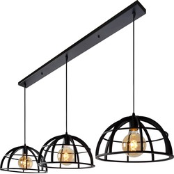 Kidra triple hanglamp diameter 40 cm 3xE27 zwart