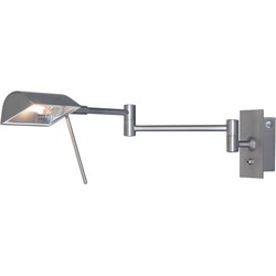 Moderne wandlamp grijs, chroom, brons richtbaar 39cm