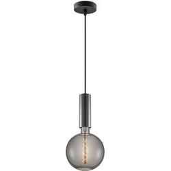 Home sweet home hanglamp Saga zwart Spiral g180 - smoke