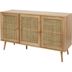 MISOU Bali Buffetkast Dressoir - Woonkamer - Kast - met Deuren - Opbergkast - Dicht - Rotan - Hout