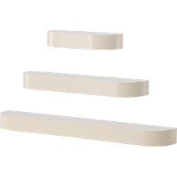 Sandy houten wandplanken beige - set van 3
