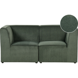 Beliani LEMVIG - Modulaire Sofa-Groen-Corduroy