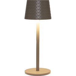 Portable lamp 22,5x8,5 cm mat taupe