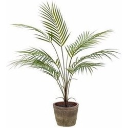 Groene kunstplant palm plant in pot - Kunstplanten