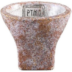 PTMD Githa Ronde Bloempot - H8 x Ø9 cm - Cement - Roze
