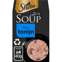 Natvoer voor volwassen katten tonijn 4x40g multipack SHEBA