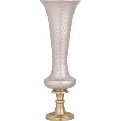 PTMD Bloempot Lysse - 28x28x79 cm - Aluminium - Champagne