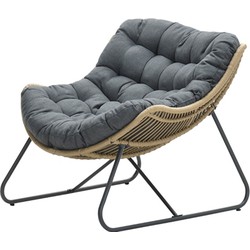 Luna relax fauteuil natural rotan/mystic grey - Garden Impressions