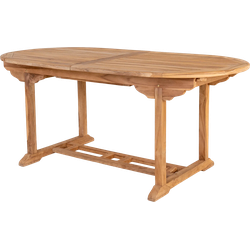 Seff teakhouten uitschuifbare tuin tafel naturel - 180 tot 240 x 90 cm
