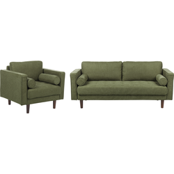 NURMO - Woonkamer set 4-zits - Donkergroen - Polyester