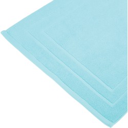Badkamerkleed/badmat voor op de vloer aqua blauw 50 x 70 cm - Badmatjes