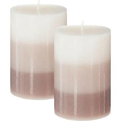 Geurkaarsen Nina - 2x stuks - Vanille - 45 branduren - 7 x 10 cm - geurkaarsen