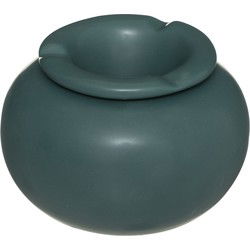 Atmosphera Terras stormasbak - keramiek - donkergroen - 13 x 9 cm - Asbakken