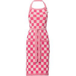 Knit Factory Keukenschort Block - Ecru/Fuchsia - One Size