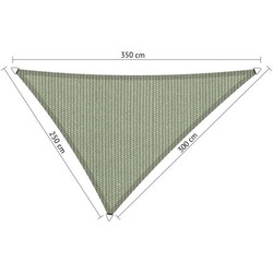 Compleet pakket: Shadow Comfort driehoek 2,5x3x3,5m moonstone groen met RVS Bevestigingsset en buitendoekreiniger