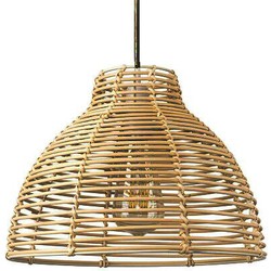 Groenovatie Rotan / Rieten Hanglamp, Handgemaakt, Naturel, ⌀30 cm