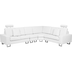 Beliani STOCKHOLM - Modulaire Sofa-Wit-Leer