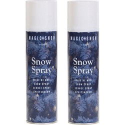 Pakket van 3x stuks busjes met witte spuit sneeuw spray 150 cm voor kerstboom/ramen - Decoratiesneeuw